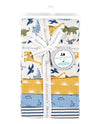 4 PACK COTTON RECEIVING BLANKETS CUTE-A-SAURUS