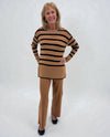 DK5808 2PC STRIPE KNIT PANT SET rust