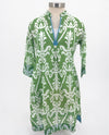 DOLMA I32S2025 LIGHTWEIGHT ABSTRACT DRESS lime