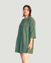 DOLMA T01S2024 BIANCA COTTON SHORT DRESS FOREST