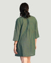 DOLMA T01S2024 BIANCA COTTON SHORT DRESS FOREST