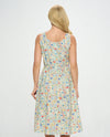 DR-2362 SEWING PRINT COTTON DRESS mint
