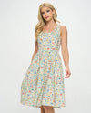 DR-2362 SEWING PRINT COTTON DRESS mint
