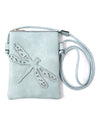 DRAGONFLY LASER CUT CROSSBODY BAG HG179 BLUE