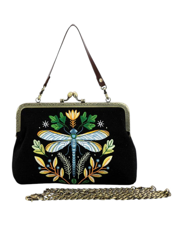 DRAGONFLY VINTAGE KISS LOCK BAG IT84019CN