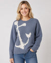 DREAMERS CC3431-R KNIT ANCHOR PULLOVER BABY BLUE