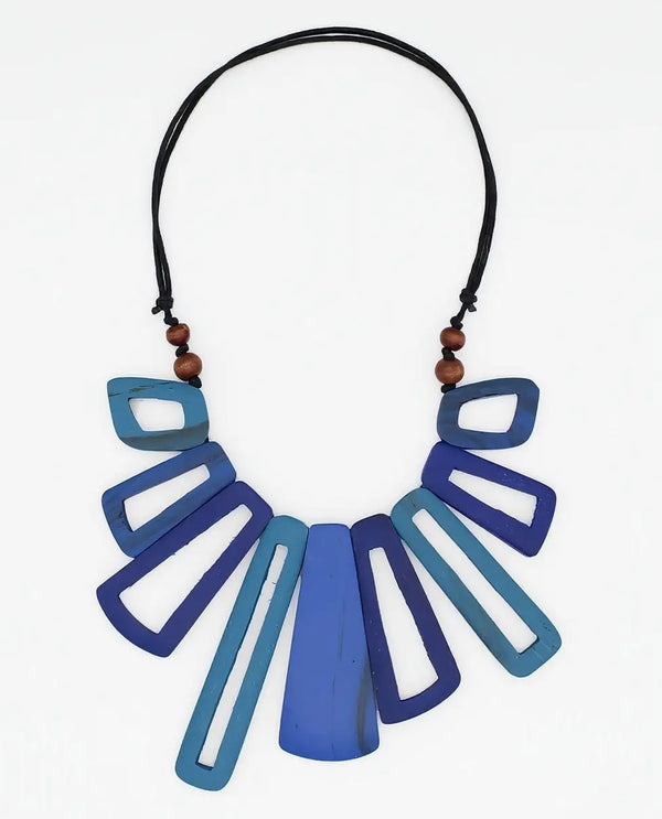 SYLCA DW25N01 BOHO BLOOM NECKLACE BLUE