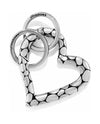 BRIGHTON E13390 SILVER PEBBLE HEART VALET FOB