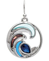 RAIN E4952S BLUE STONE WAVE EARRING
