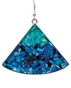 RAIN E5050 SHELL INLAY DROP EARRING BLUE SHELL