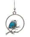 RAIN E5082S BLUE GEM BLUEBIRD EARRING