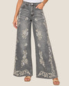 EASEL EB41678 EMBROIDER DETAIL JEAN ash