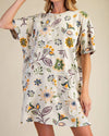 EASEL ED28422 DAISY PATCH SS BEIGE