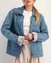 QUILTED DENIM JACKET WASHED DENIM FRONT