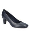 EASY STREET 2520 POET WOMEN'S SQUARE TOE PUMPS NAVY