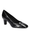 EASY STREET 2525 POET WOMEN'S SQUARE TOE PUMPS BLACK