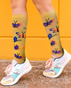 EF-3ECOCS KNEE HIGH COMPRESSION SOCKS-BUGS BUTTERFLY