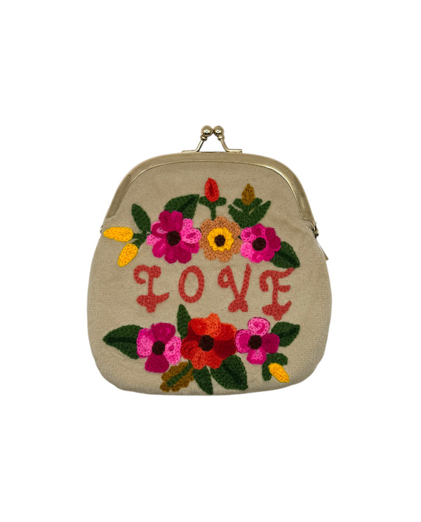 EMBROIDERED COIN PURSE OJ-CP LOVE