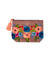 EMBROIDERED MAKE UP BAG/CLUTCH OJ-MBL mauve