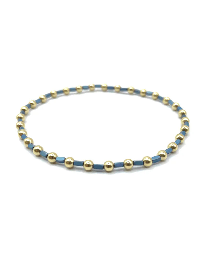 ERIN GRAY B-CCH3GF Crush Harbor Gold Filled Bracelet BLUE