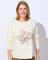 ESCAPE 44701 FLEECE DRAGONFLY PULLOVER IVORY