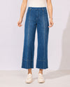ESCAPE BY HABITAT 64019 KNIT DENIM CROP JEANS MID WASH