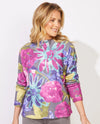 ESCAPE BY HABITAT 91210 COZY BLOOM ROLL NECK SWEATER fuchsia