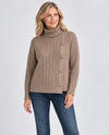 ETERNELLE 5-FW2631-4 RIBBED TURTLE NECK W/ BUTTON DETAIL