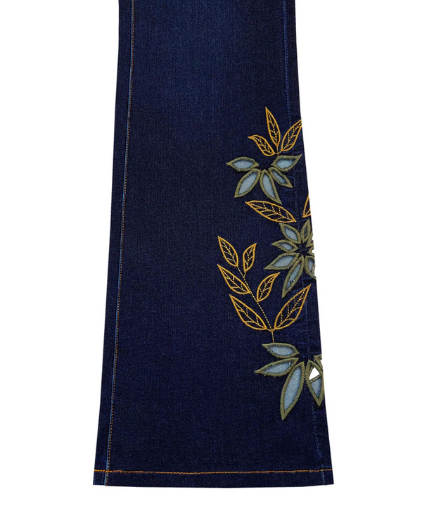 ETHYL  BOOT CUT JEAN W/ EMBROIDERY