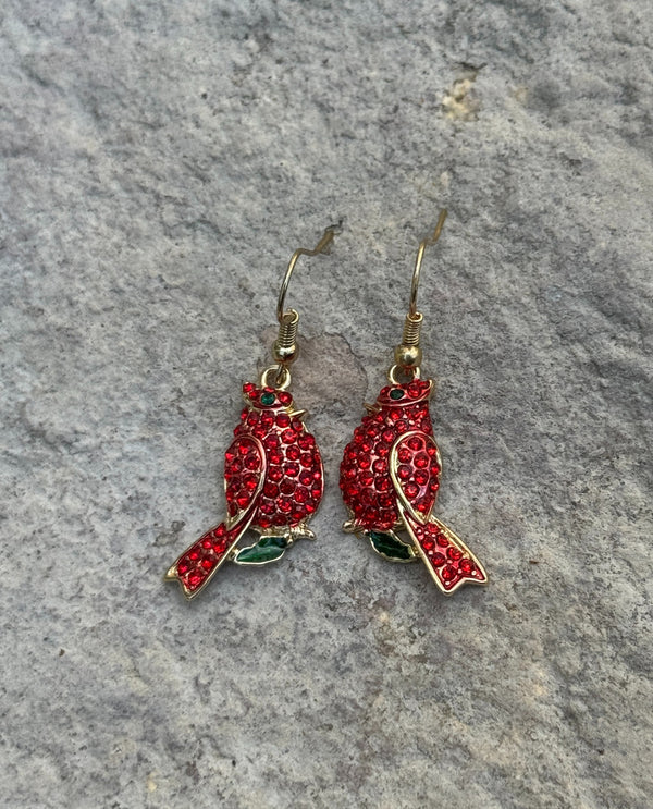 EX7431 CARDINAL PAVE EARRINGS