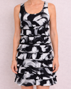 FASHQUE D760-8021 CHA CHA DRESS BLACK & WHITE