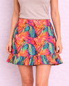 FASHQUE SK2013-8065 SKORT W/ RUFFLE HEM ORANGE
