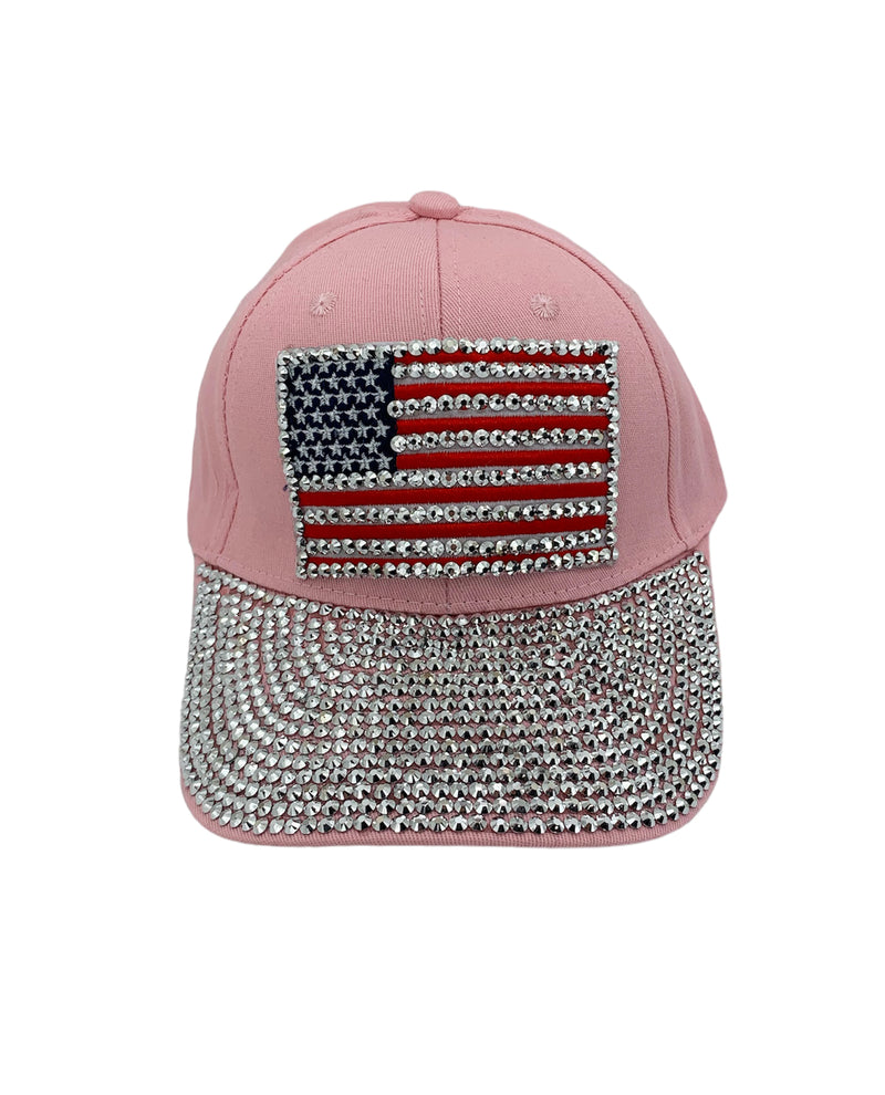 BH7806-C USA FLAG BASEBALL CAP PINK