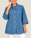 FOCUS BC-11O COTTON BIG SHIRT DEEP SEA