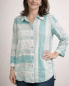 FOCUS BS-101 STRIPE BUTTON DOWN SHIRT mint