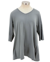 FOCUS SC-115 COTTON 3/4 SLEEVE TUNIC GUNMETAL