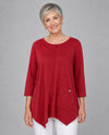 FOCUS SC-116A 3/4 SLEEVE TUNIC fruit punch