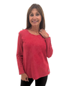 FOCUS SHIRT-TAIL SWING TOP TS112 TRUE RED