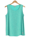 FOCUS T-111 COTTON TEXTURED TANK TOP AQUA
