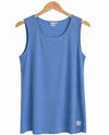 FOCUS T-111 COTTON TEXTURED TANK TOP AZURE