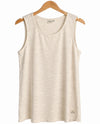 FOCUS T-111 COTTON TEXTURED TANK TOP FLAX