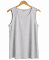 FOCUS T-111 COTTON TEXTURED TANK TOP GREY