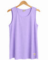 FOCUS T-111 COTTON TEXTURED TANK TOP LAVENDER