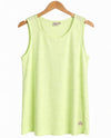 FOCUS T-111 COTTON TEXTURED TANK TOP LIME