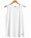 FOCUS T-111 COTTON TEXTURED TANK TOP WHITE