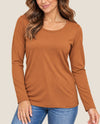 FOCUS T-28  LONG SLEEVE COTTON T-SHIRT toffee