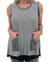 FOCUS TH-DK303 STRIPE TANK GREY/CHARCOAL