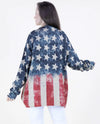 FP64407 VINTAGE USA FLAG CARDIGAN