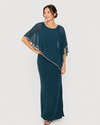 FRANK LYMAN 179257 SLEEVELESS WITH ASYMMETRICAL CAPLET JADE