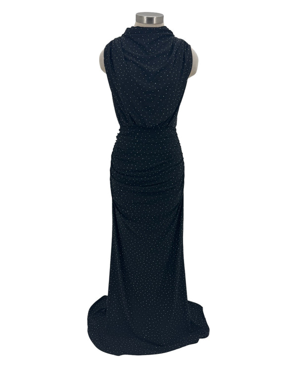 FRANK LYMAN 259721 MOCK NECK SPARKLE SHEATH DRESS